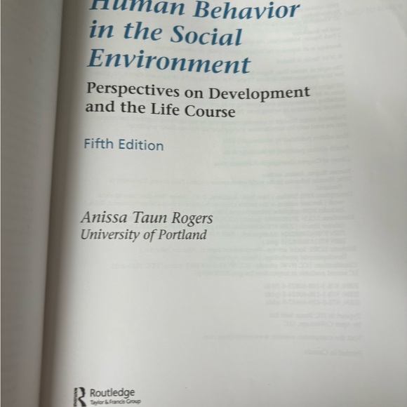 School book for Human Behavior in the Social Environment Fifth edition - Picture 2 of 6